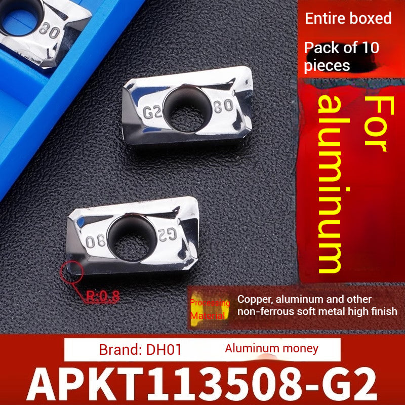 1026-CNC milling inserts APMT1135 carbide 1604 milling inserts fast feed R0.8 coated rough milling cutter grains Shandong Denso Pricision Tools Co.,Ltd.